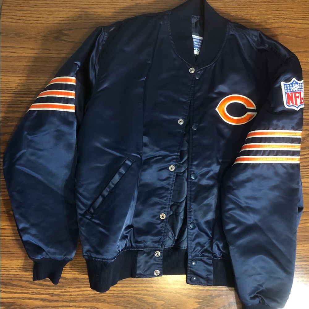 Vintage 80s Chicago Bears Satin Jacket